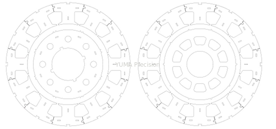 Động cơ cắt bằng laser điện Laminate thép Stator Lõi lắp ráp rô bốt Servo Universal