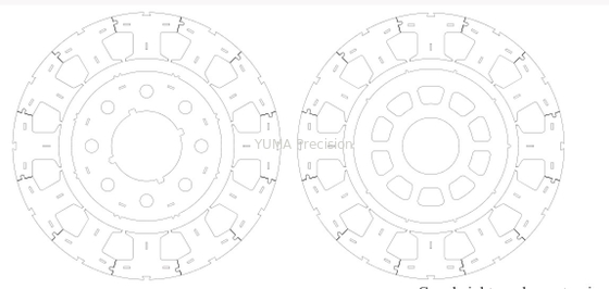 Servo Stator và Rotor Lamination Lamination Stacking Dc Motor Core cho máy công cụ