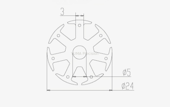 Động cơ không chổi than DC Điện lõi cho điều khiển công nghiệp Thép silicon