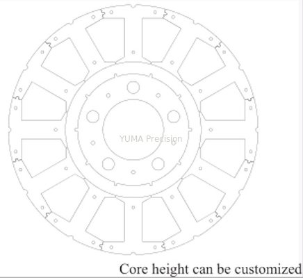 OD103mm Rôto và stato động cơ đầu ra của nhà máy Tùy chỉnh Nhiều kiểu mẫu khác nhau Lõi động cơ Rôto và stato bằng thép silicon chất lượng cao