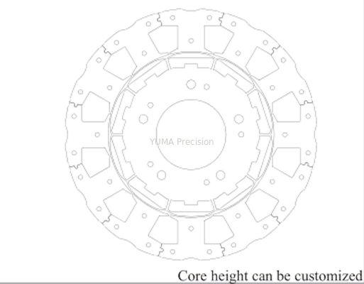 Thiết kế lớp vỏ Stator động cơ điện 9 khe cho ngành công nghiệp Servo 3C